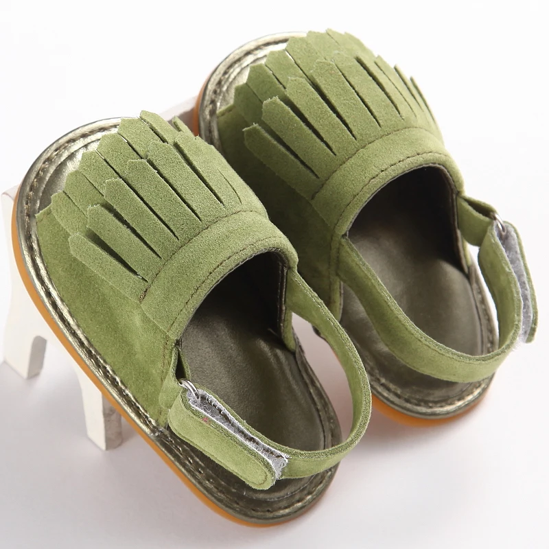 

Fashion Baby Sandals Summer Leisure Fashion Baby Girls Sandals Toddler Kids PU Tassel Clogs Shoes