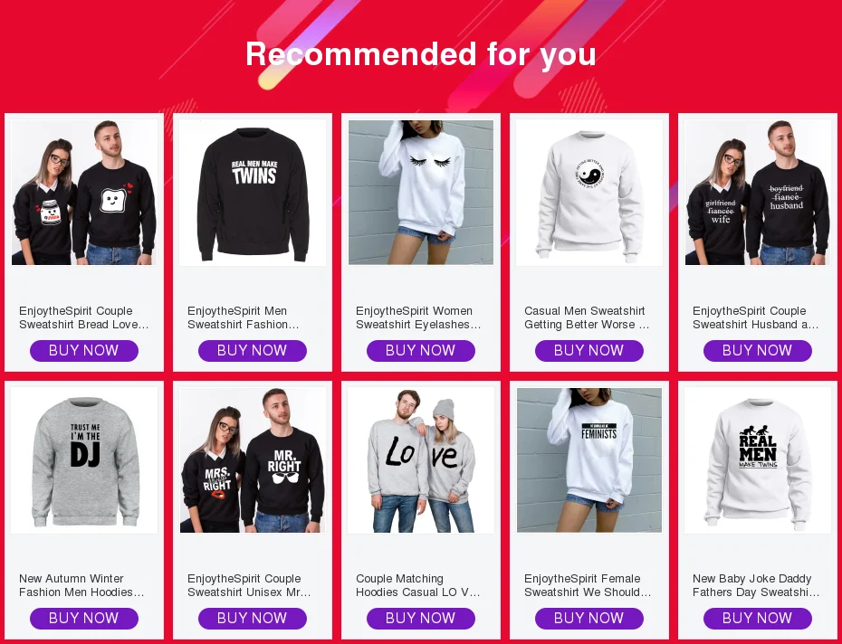 EnjoytheSpirit Пара Толстовка его красавица ее чудовище пары Crewneck унисекс джемперы с длинным рукавом хлопок полиэстер зима теплый