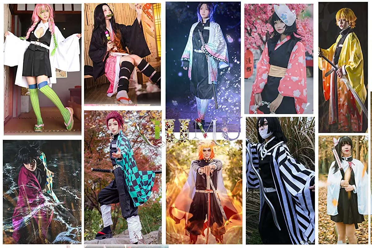 Костюм-кимоно для детей и взрослых агатсума зенитсу из аниме рассекающий демонов