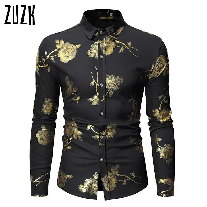 Мужская деловая рубашка мужская повседневная трендовая модная Облегающая с