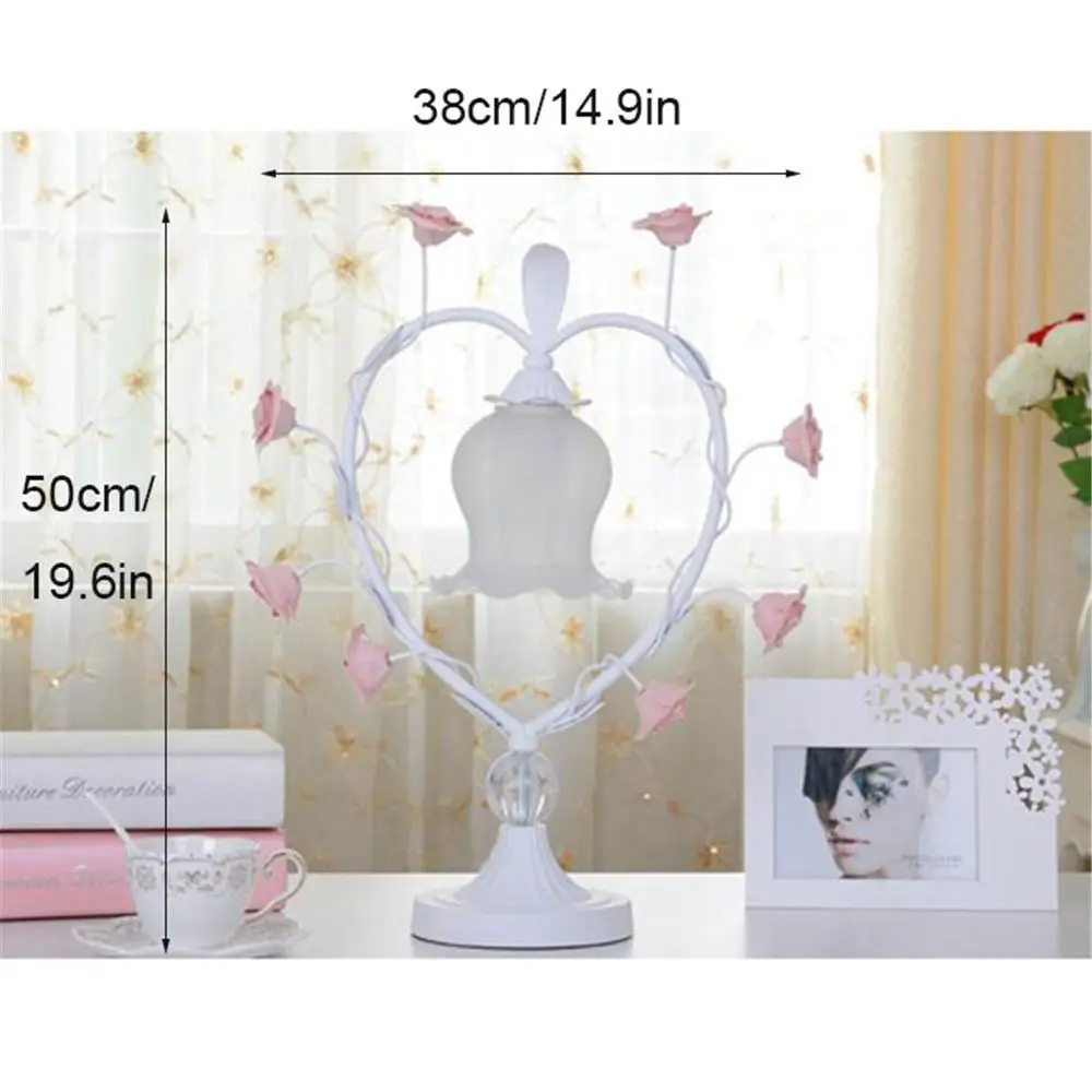 Приглушаемая настольная лампа в виде Розы с переключателем керамическая