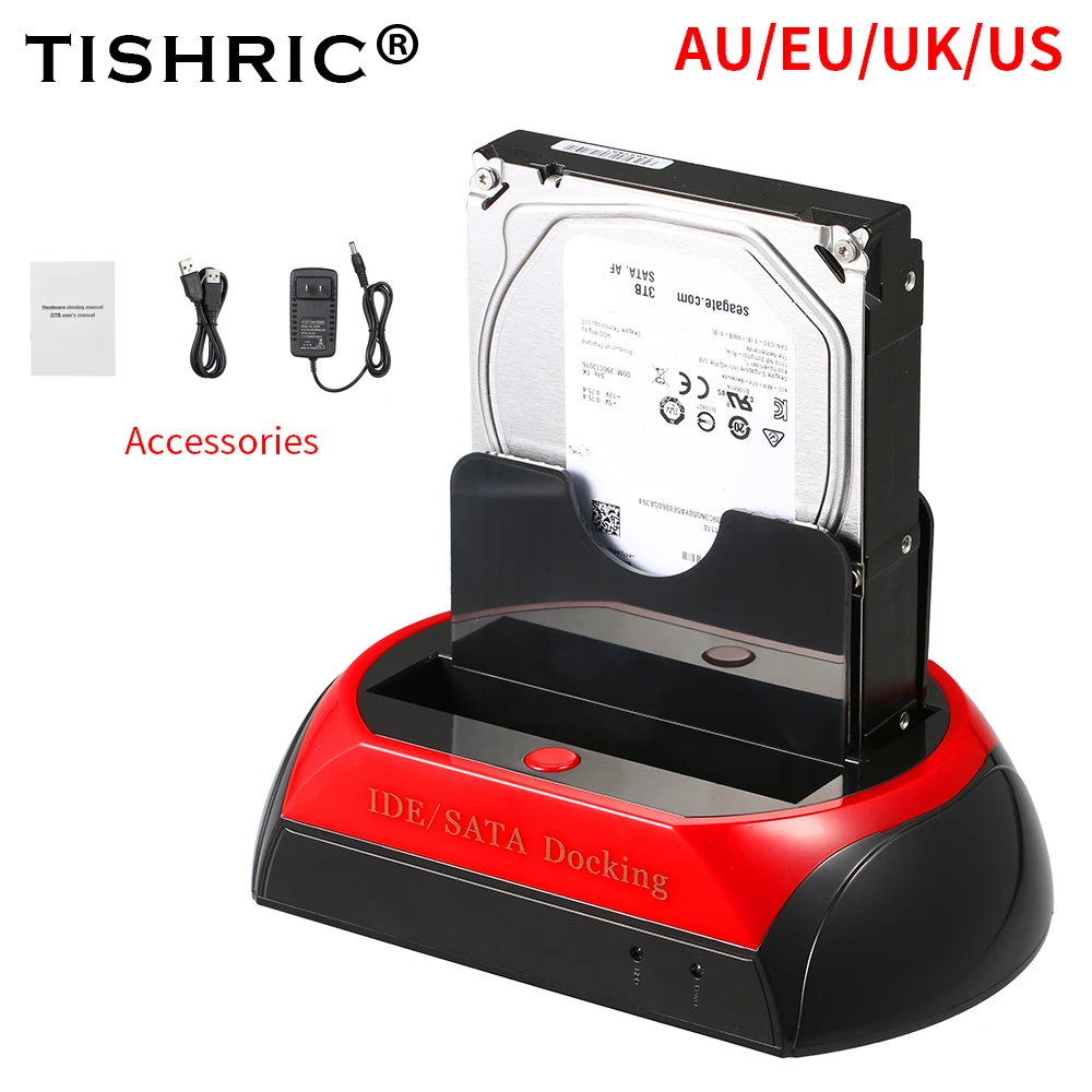 Док станция TISHRIC для жестких дисков с поддержкой 2 5/3 5 дюйма USB к SATA IDE внешних