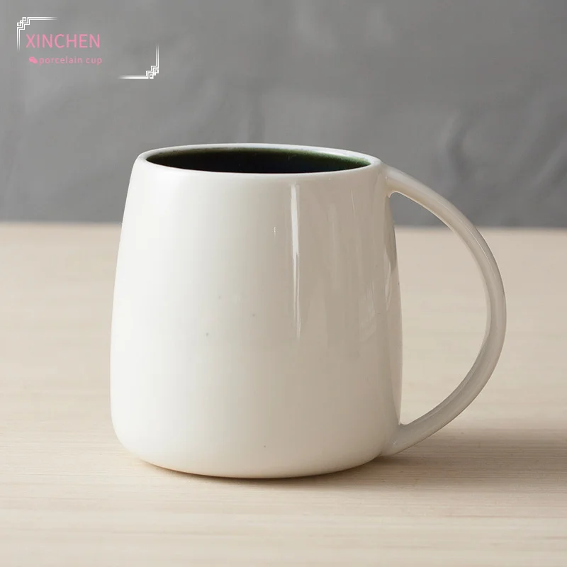 

The Nordic Breakfast Milk Ceramic Water Cup Large Capacity Simple Water Cup Mug Handgrip Matte Pure Color Household Gift