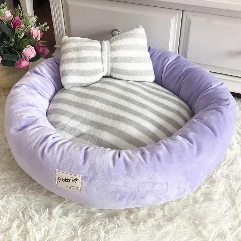 Precio Esteras De Cama De Perro, Almohadillas Redondas Para Cachorros, Sofá Tumbona Suave De Terciopelo Cálido Para Invierno, Arena Para Cachorros Y Gatos, Nido De Perrera Con Almohada