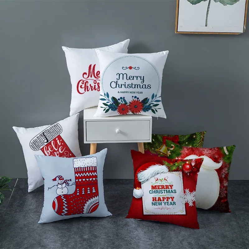 Новогодняя наволочка для подушки Fuwatacchi рождественские наволочки подарочные