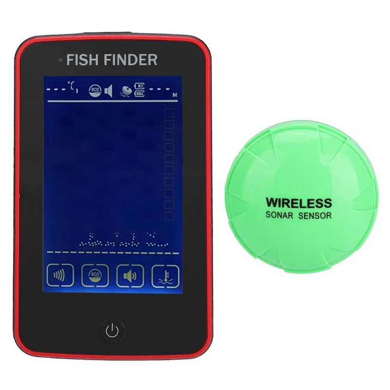 Colorful Sn Fish Finder Wireless Echo Sounder Fishing Tools 80M Depth Fishfinder | Спорт и развлечения