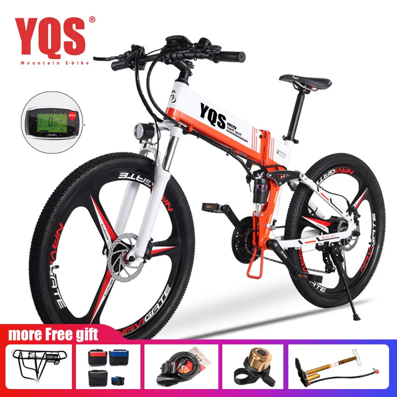 YQS Электрический велосипед 350 Вт/500 Вт 110 км 21 скоростной аккумулятор ebike Электрический 2" от шоссейный электровелосипед bicicleta