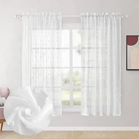 white tulle curtains for living room pom pom sheer window curtains for kids bedroom home textile