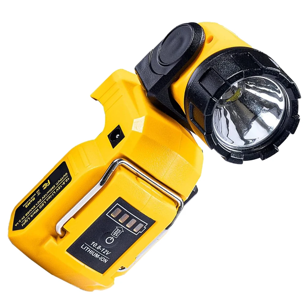 

Flashlight DCL510 10.8-12V Rechargeable Rotatable Hand Held Torch LED Work Light No Battery 50%/100% Brightness Or Flashing Mode