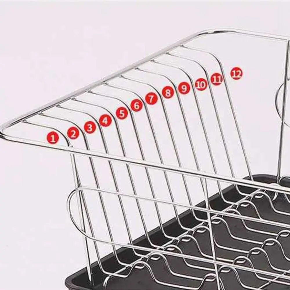 Набор из 3 предметов съемная сушилка для посуды нержавеющей стали с защитой от