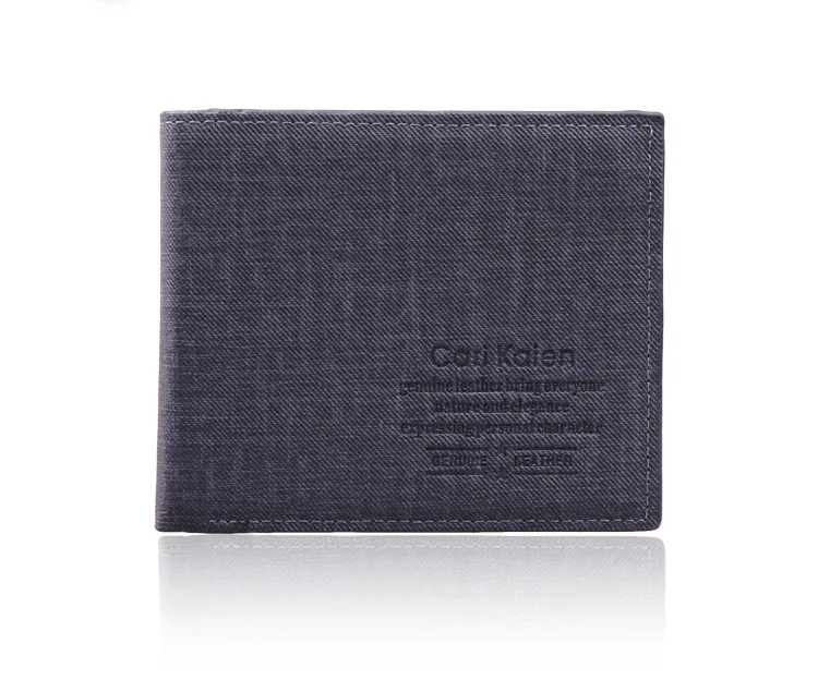 

Men's Short Wallet 2021 New High Quality PU Leather Thin Cross Pattern 2 Folding Wallet Card Case Men's Fashion Casual Wallet