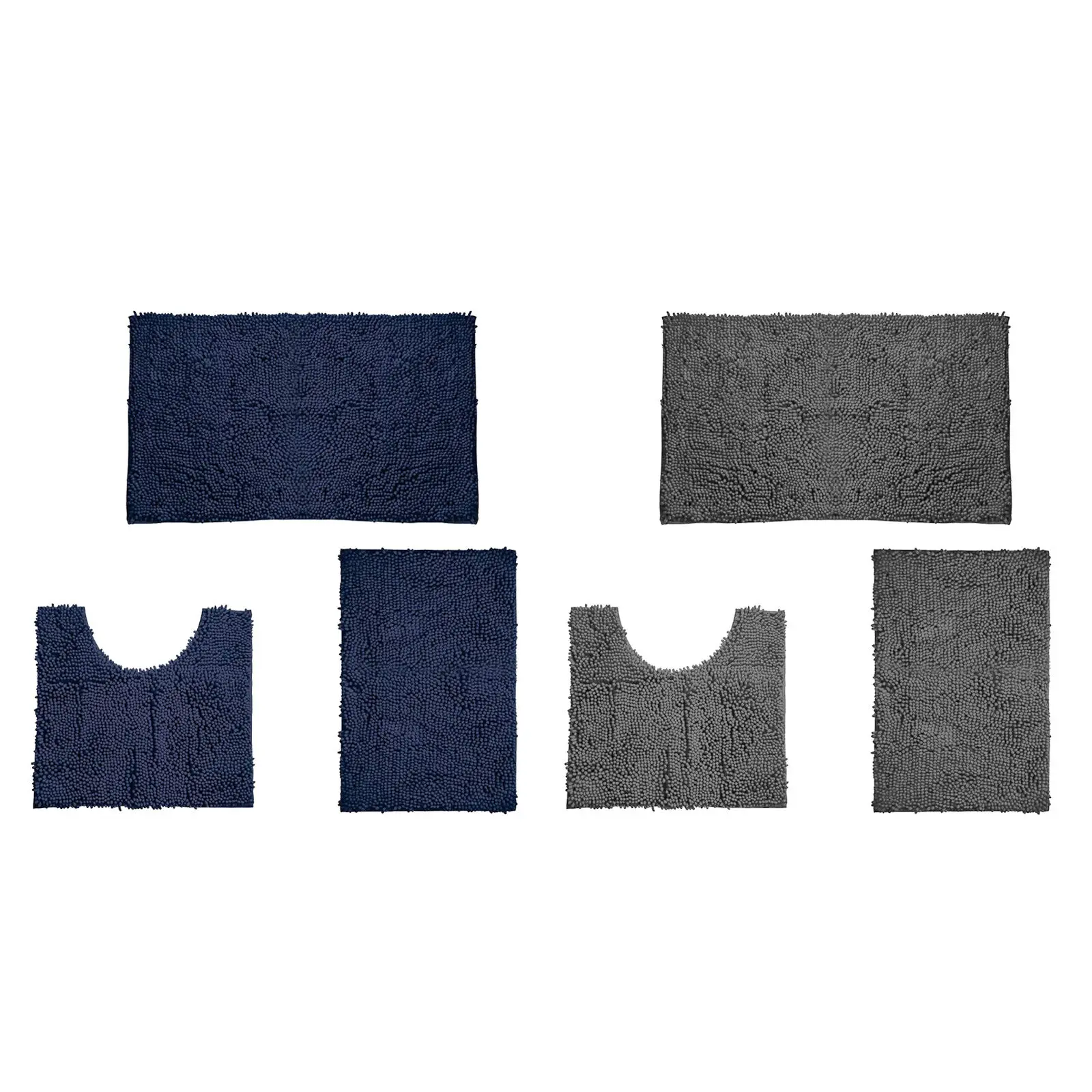 Набор ковриков и для ванной из 3 предметов очень мягкие впитывающие ворсистые