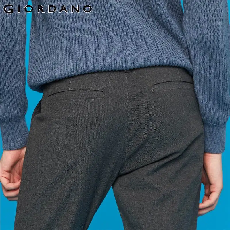 Giordano мужские брюки плотные однотонные брюки со средней посадкой из хлопка Pantalones Hombre повседневные брюки цвета хаки 01119082