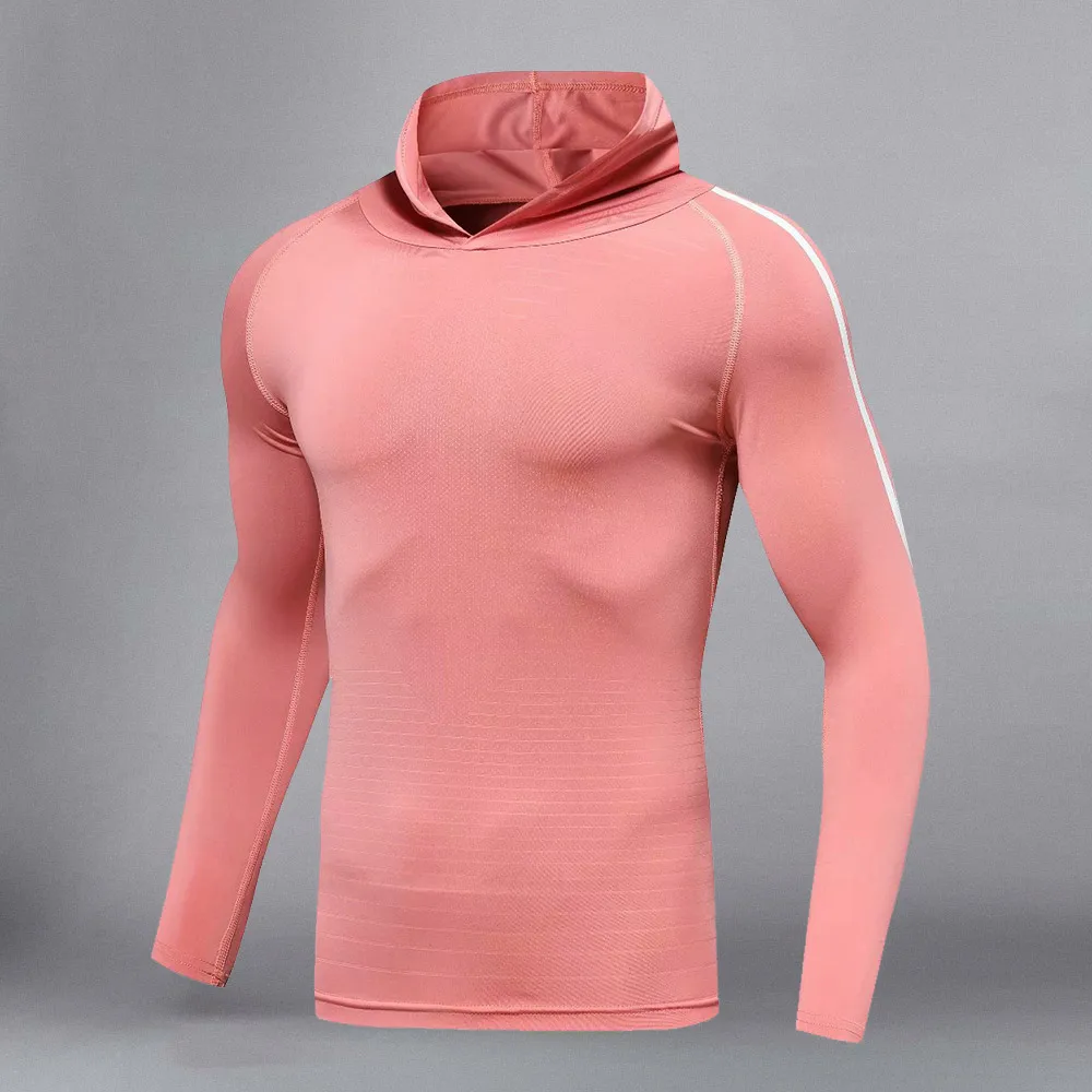 Tops - pink Новинка, компрессионный комплект для тренировок, фитнеса, бега, спортивная одежда, обтягивающие мужские леггинсы, футболка, Demix, спортивная одежда для спортзала, спортивный костюм - Цвет: Tops - pink