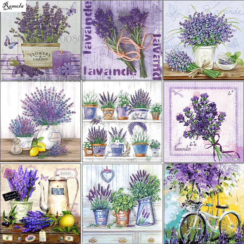 

full square/round Embroidery diamond 5D DIY paintings purple flower 3D Cross stitch kits mosaic pictures wall stickers gifts
