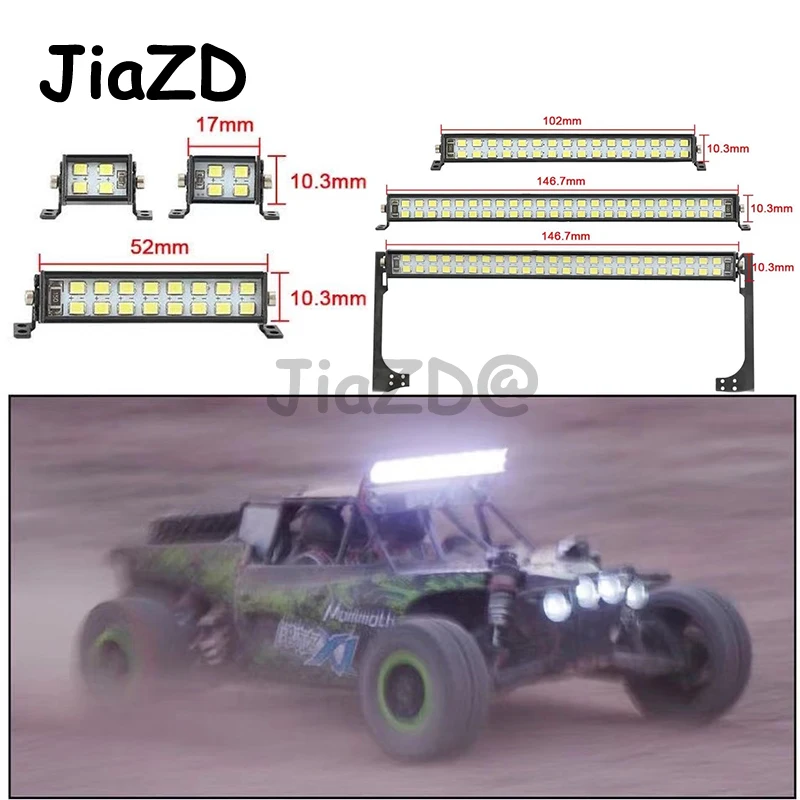 

1pcs LED Light Bar Roof Lamp CH3 Control for 1/10 RC Crawler Axial Capra SCX10 II 90046 RGT EX86100 TRX6 TRX4 D90 WW52