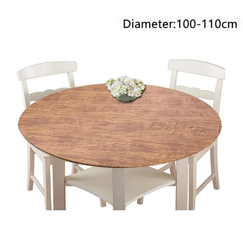 

Pastoral Plastic Round Tablecloth PVC Oil Proof Waterproof Romantic Florals Printed Table Cover Wedding Decoration Table Clothes