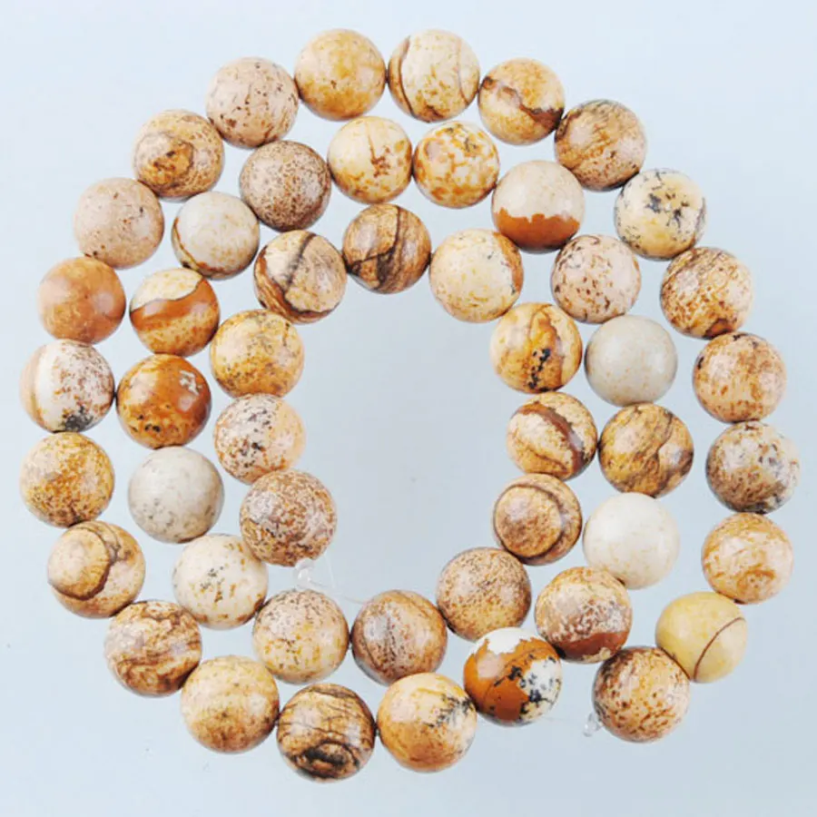 

WOJIAER Mixed DIY Jewelry Making Natural Stone Round Spacer 8mm Loose Beads 15.5 Inches 6 Strand Material Bracelet PG3186