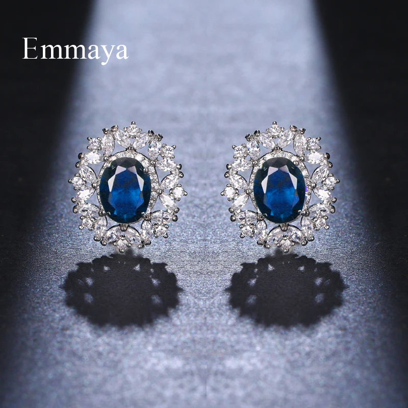 Emmaya изысканные серьги-гвоздики цветок круглой формы для женщин элегантное