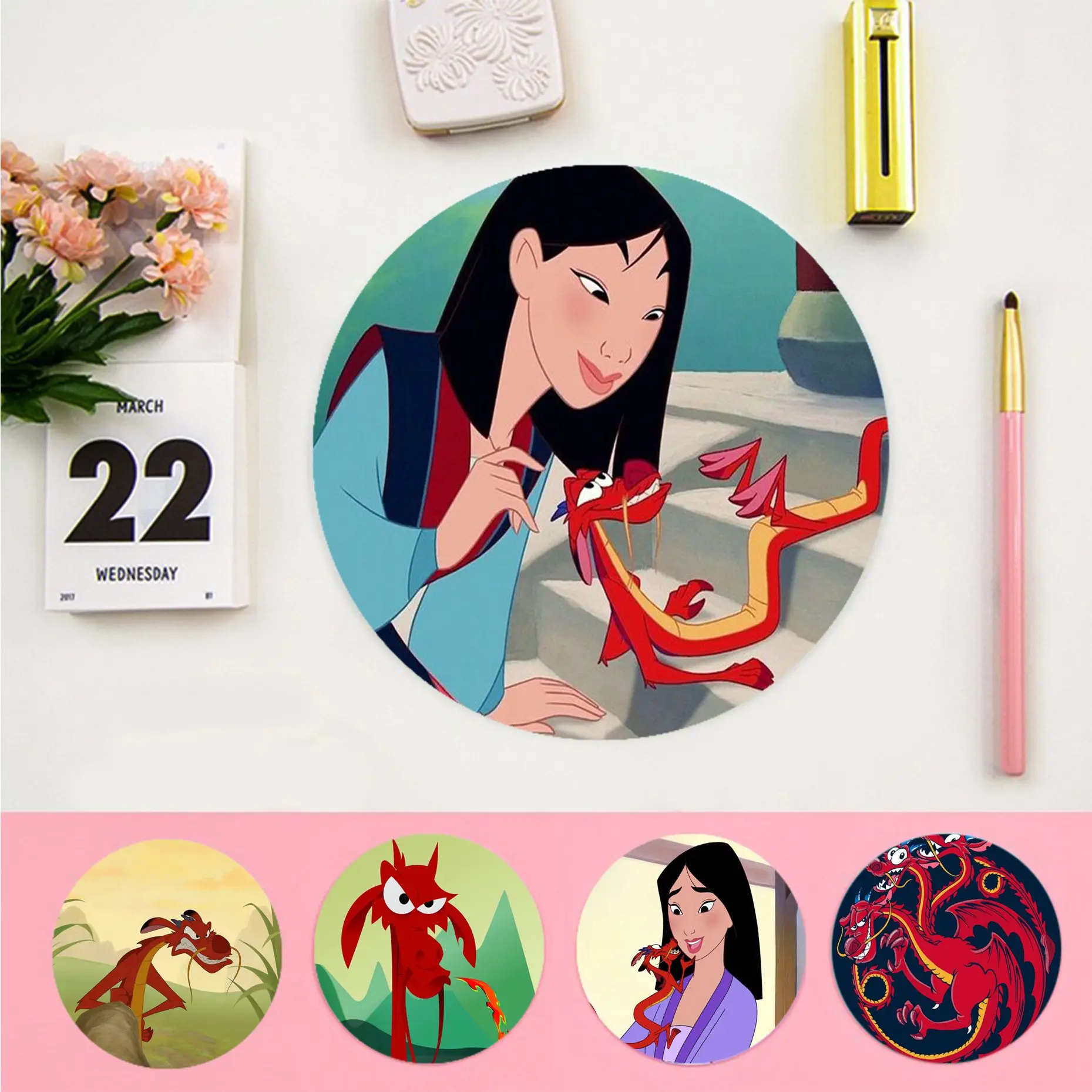 Подарочный коврик Disney для мальчиков игровой круглый мыши Mulan mulu компьютерные