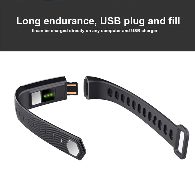 Смарт-браслет ECG с пульсометром спортивные часы водонепроницаемым OLED дисплеем ip67