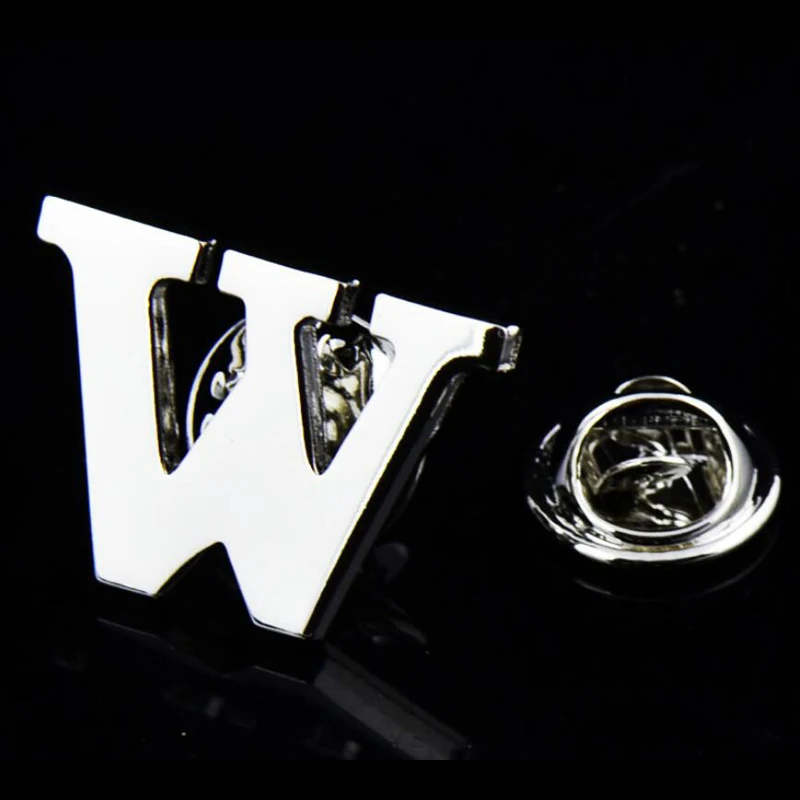 Мужская/Женская Брошь на булавке серебристая брошь воротник 26 начальных букв A-Z |