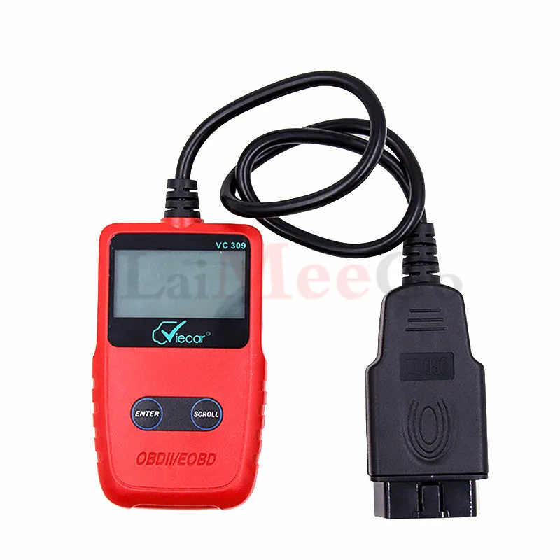 OBD2 сканирующий инструмент Viecar VC309 OBDII/EOBD считыватель кодов работает со всеми