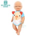 Детская Одежда для куклы, размер 43 см, игрушка для новорожденных, аксессуары для куклы, комбинезон с рисунком, платье