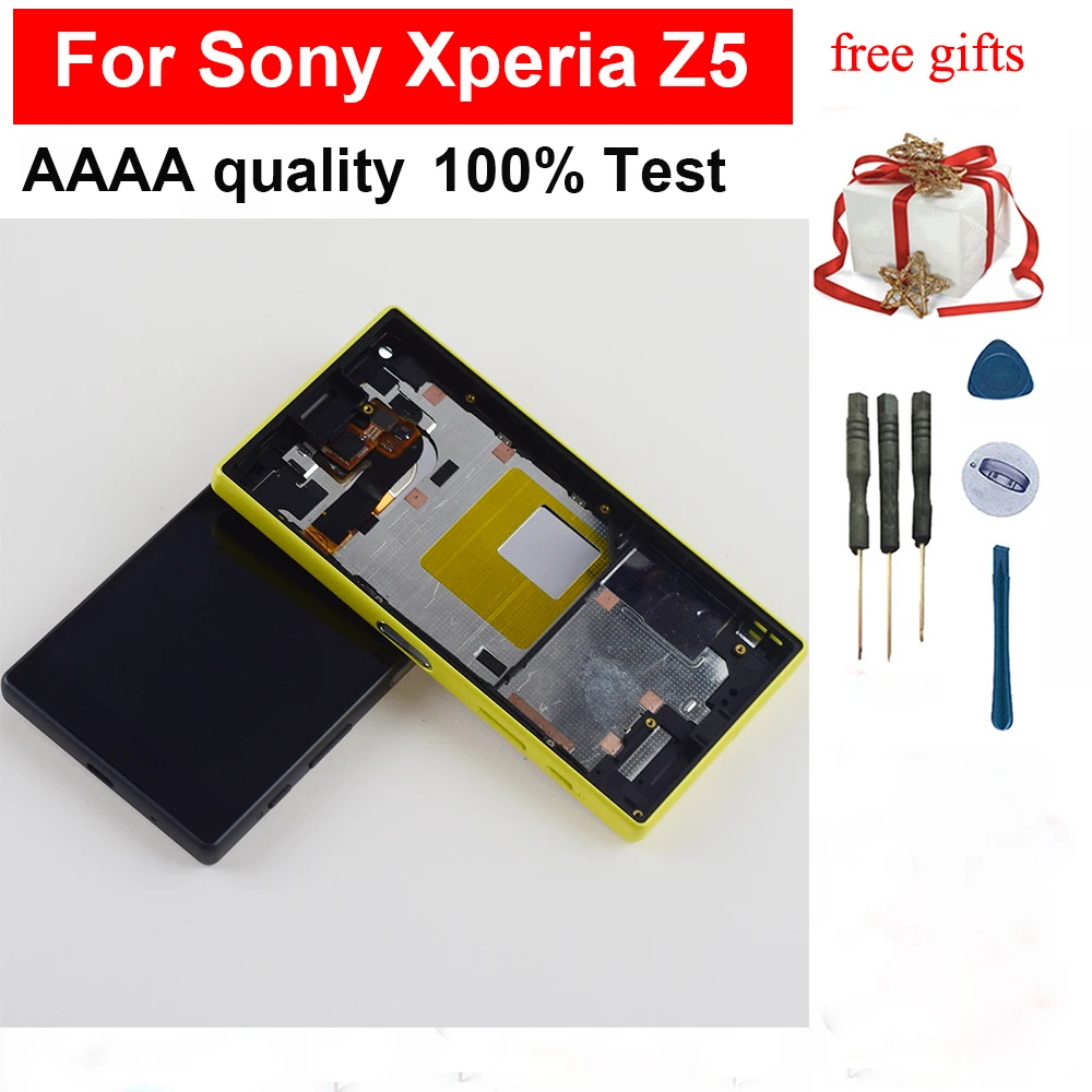 Для Sony Xperia Z5 компактный дисплей сенсорный экран дигитайзер в сборе рамка для mini LCD