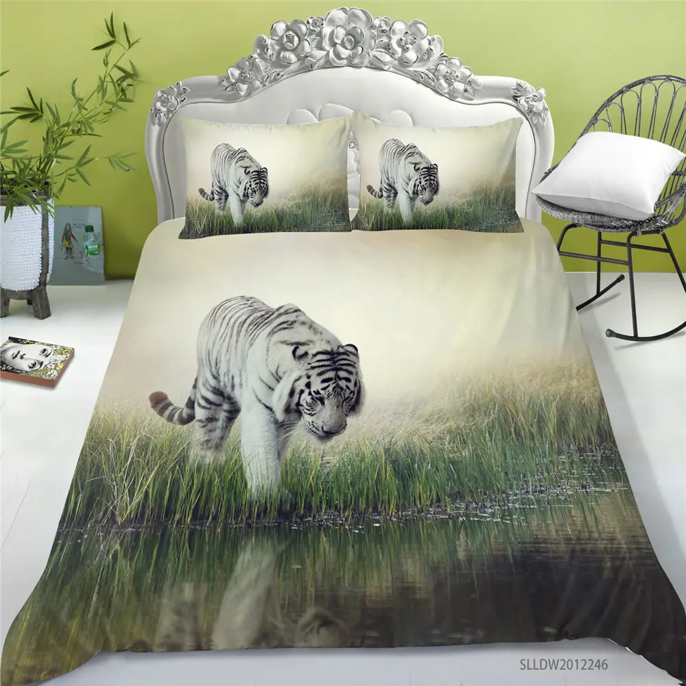 

Sunshine 3D Animal Print Bedding Set Luxury Duvet Quilt Cover Pillowcase Black Leopard 2/3 Pcs Modern Home Bed Set Dropship
