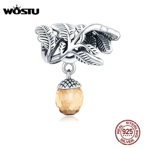 Бусина из серебра 925 пробы с коричневым цирконием для браслета