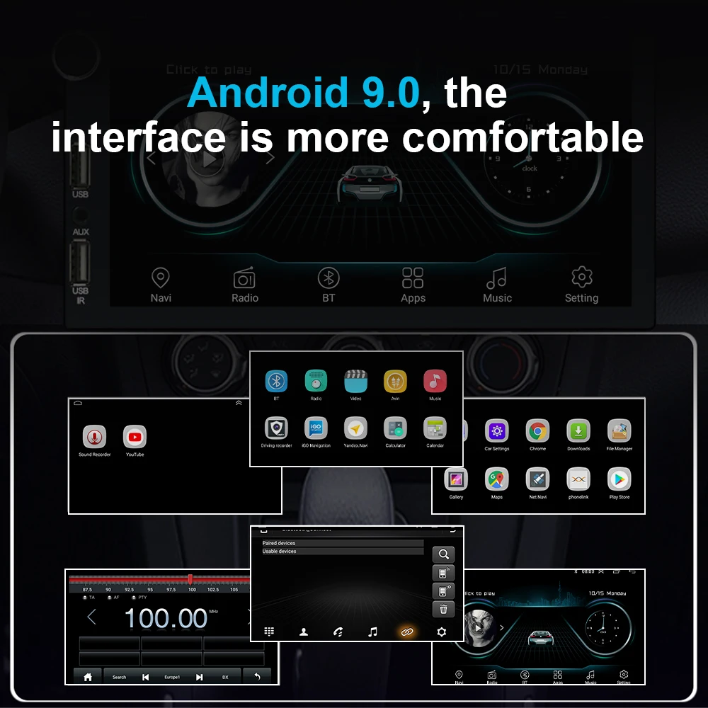 Автомобильный стерео MP5 плеер 7 дюймов Android 9 0 Bluetooth WiFi GPS RDS FM 1 Гб + 16 автомобильный