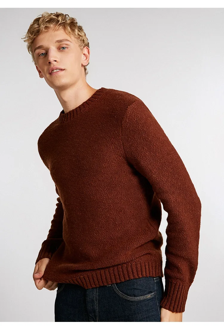 JackJones мужской сплошной цвет шерстяной ткани свитер 218425528