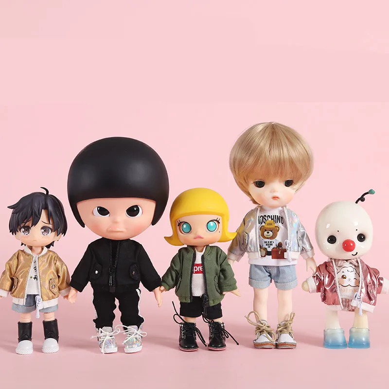 

New Doll Clothes OB11 Baby Dolls Cool Laser Coat Jacket Fit for 1/8 BJD 1/12 BJD Molly Piccodo Doll Accessories Gift Toys