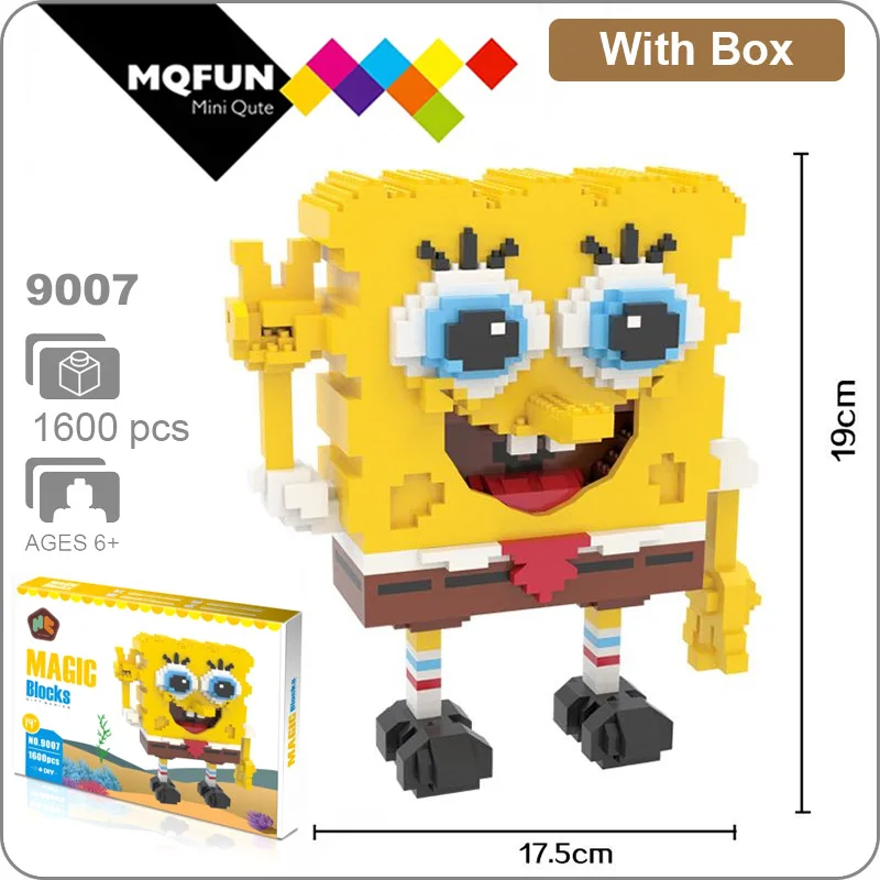 HC 9007 With Box HC большой мультфильм Аниме Супер Герой Марио Тоторо Snorlax пластиковый строительный блок кирпичи игра DIY 3D Сборная модель обучающая игрушка - Цвет: HC 9007 With Box