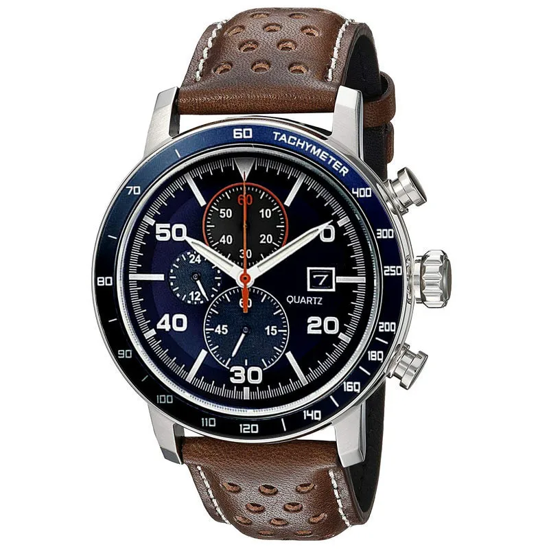 

Luxury Japan Brand Watches for Men Watch Automatic Quatz Watches Black/Brown Angels World Chronograph Men's Watches