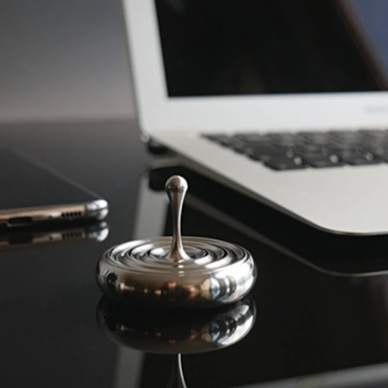 Витой вручную гироскоп из нержавеющей стали в виде капли воды спиннинговый верх