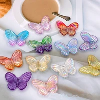 3141mm 6pcs acrylic three dimensional symphony butterfly pendant small pendant handmade diy earring bag keychain jewelry