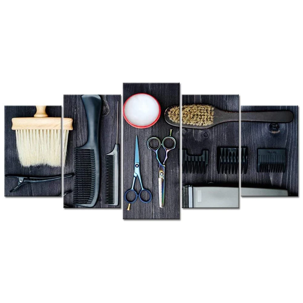 5 шт. настенные постеры для стрижки волос без рамки | Дом и сад