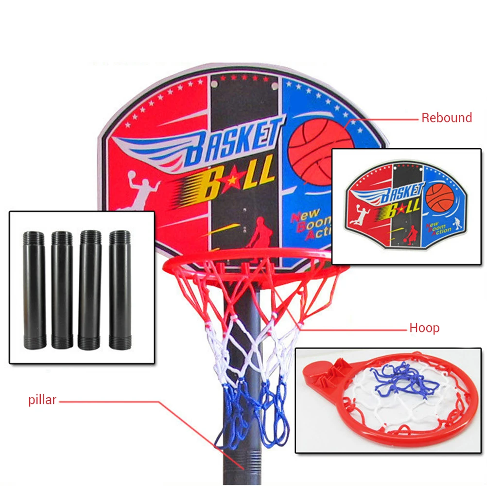 Портативный детский баскетбольный Стенд для дома и улицы игрушка с регулируемой