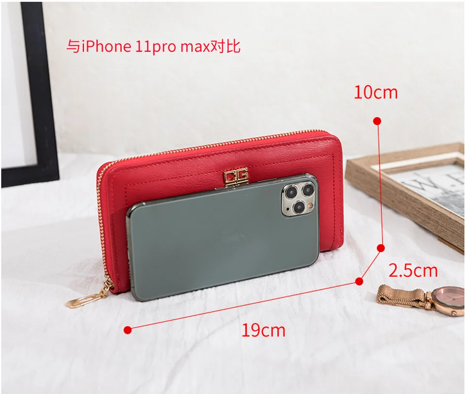 

Wallet for Women Luxury Brand Designer High Quality Pu Leather Zipper Card Holder Small Handbags Vintage Fashionable Bolso Mujer