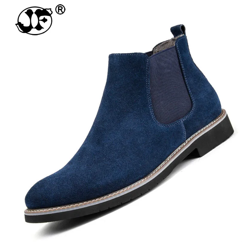 

Vintage Genuine Leather Fashion Men Casual Boots Pointed Toe High Quality Male Chelsea Boots Winter Retro Shoes986