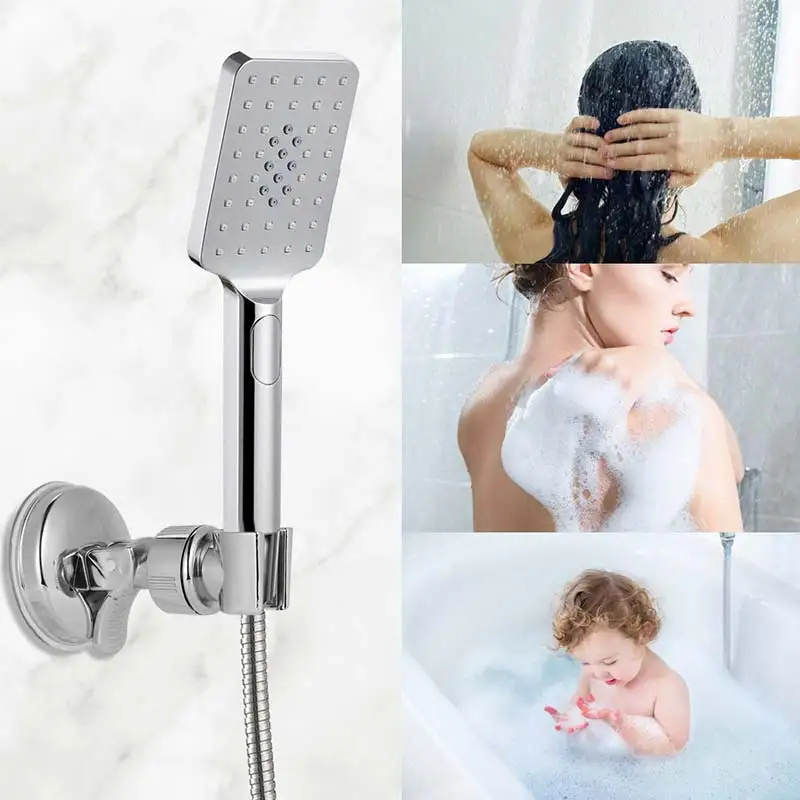 Powerful Suction Cup Shower Head Holder Base Bathroom Nozzle Fixing Wall Bracket Accessories | Дом и сад