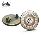 Классическая буддийская брошь с изображением мандалы, из стекла и кристаллов, символ йоги Очаровательная Женская Брошь для куртки, сумочки, украшенная булавкой, Значки для медитации