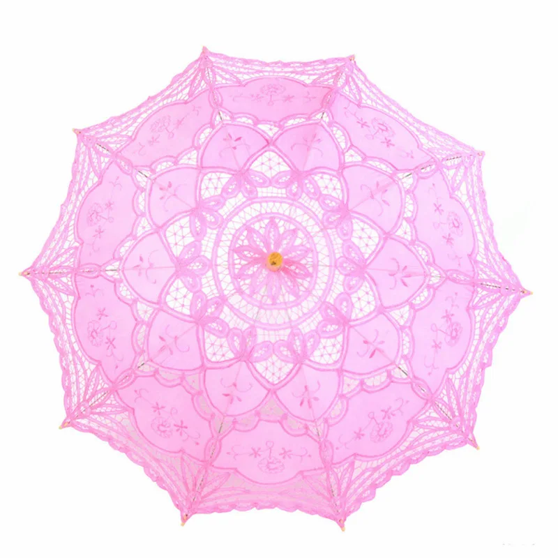 Винтажное вечерние ничное украшение ручной работы свадебный кружевной зонтик и