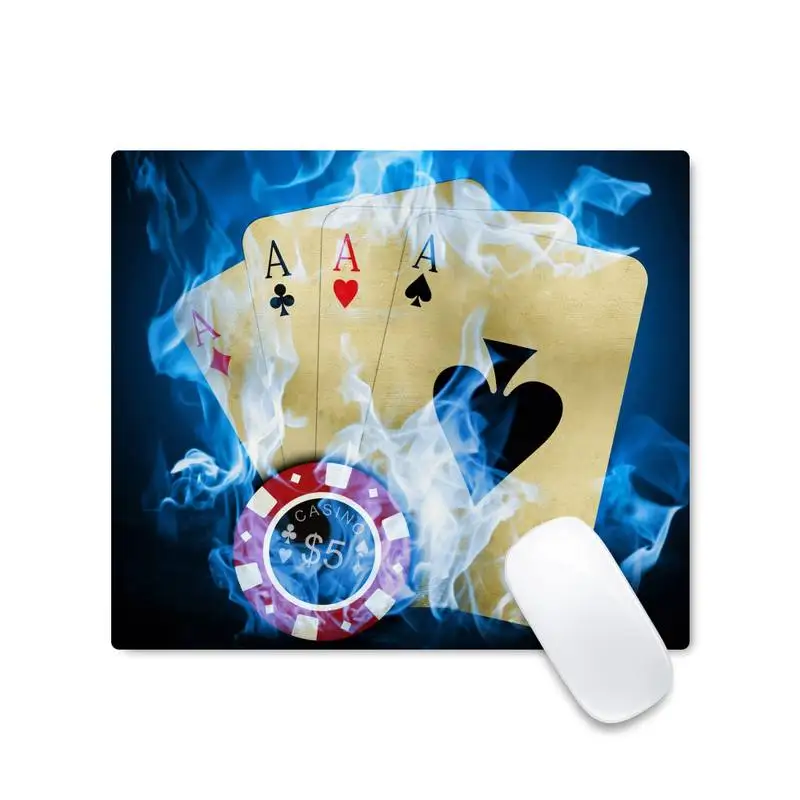 

Playing cards poker Gaming Player laptop Rubber Mousepad Desk Table Protect Gamer Office Mouse Mat pad Non-slip Laptop Cushion