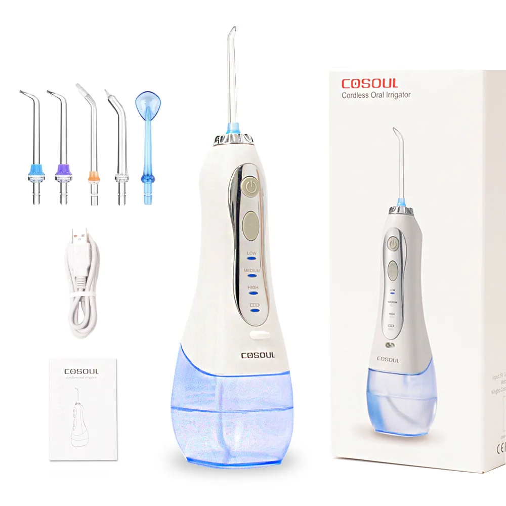 

Oral Irrigator 300ml Water Toothpick Electric Waterpik Portable Oral Irrigation USB Charging 2000mah