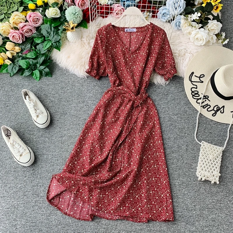 Винтажные элегантные женские платья весна лето женская одежда 2020 вечернее