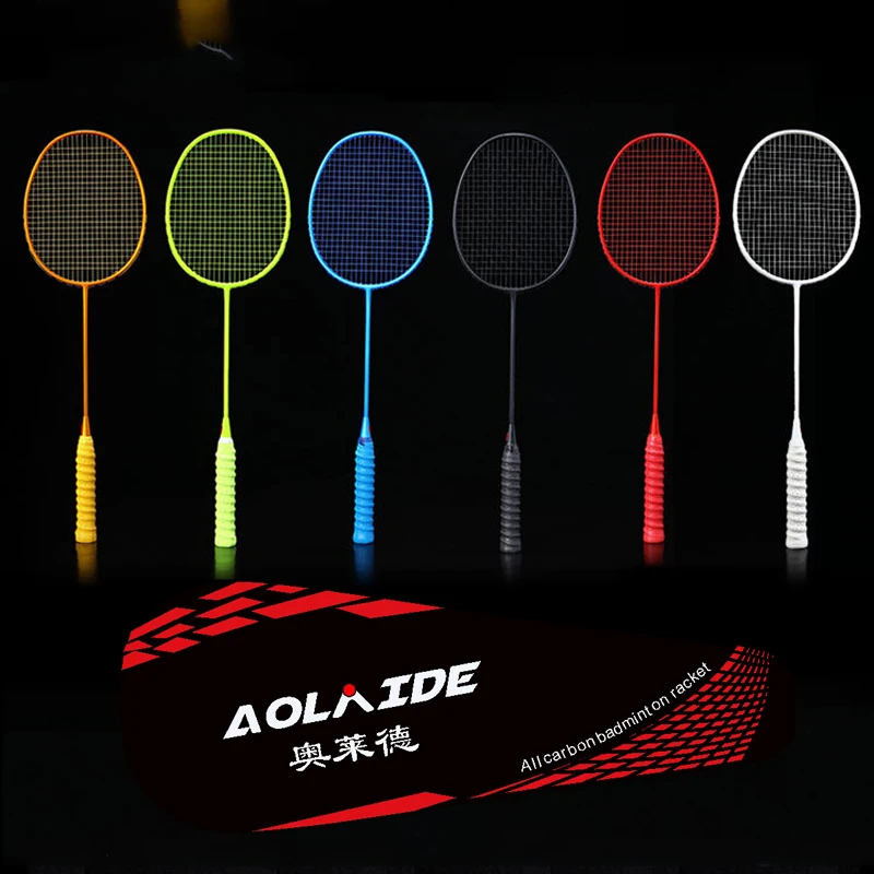 

4U/5U Professional Carbon Integrated Badminton Racket Ultra Light Multicolor Single Shuttlecock Racket For Game Training -40