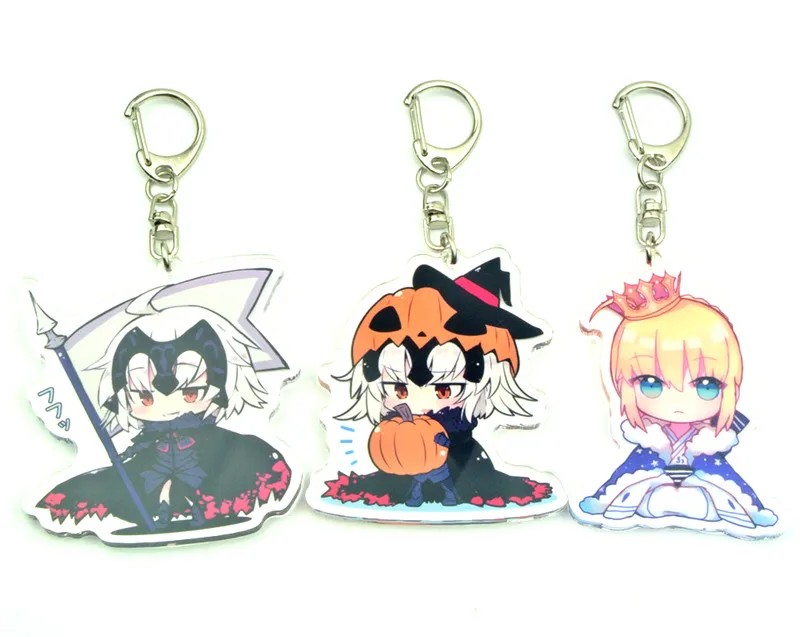 Аниме Fate/Grand Order Jeanne dɺrc (Alter) брелок для ключей Подвеска Хэллоуина Косплей